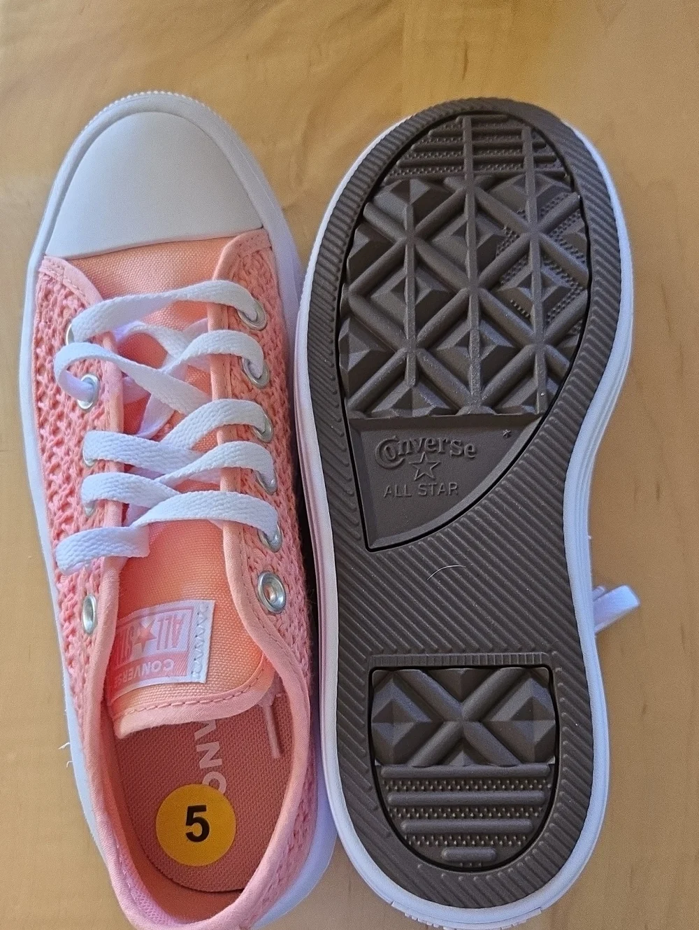 Converse Chuck Taylor All Star Move Platform Crochet sneakers For Girls 5 NWOB